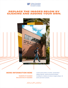 UF brand Canva template white flyer