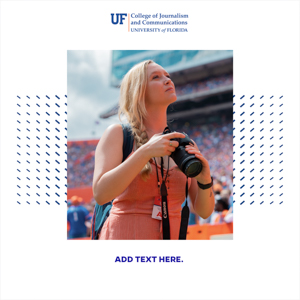 UF brand Canva template blue instagram square social media post