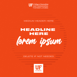 UF brand Canva template orange instagram square social media post